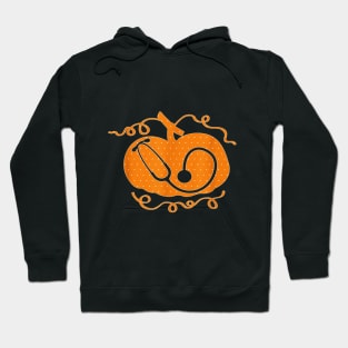 Halloween Costume Nurse Doctor Stethoscope Pumpkin Hoodie